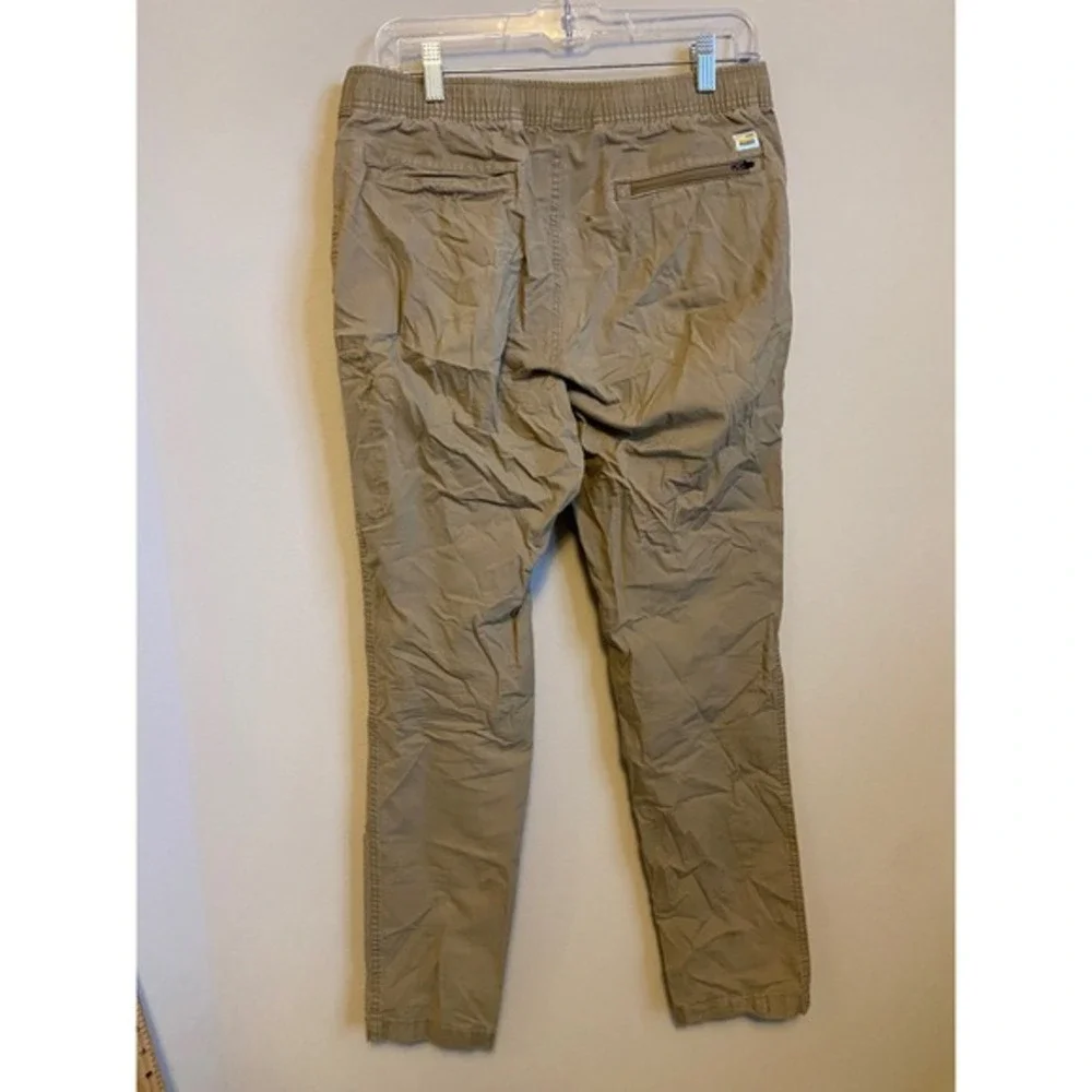 Vuori Ripstop Climber Pants Mens Medium Khaki Tan Organic Cotton V412 Drawstring